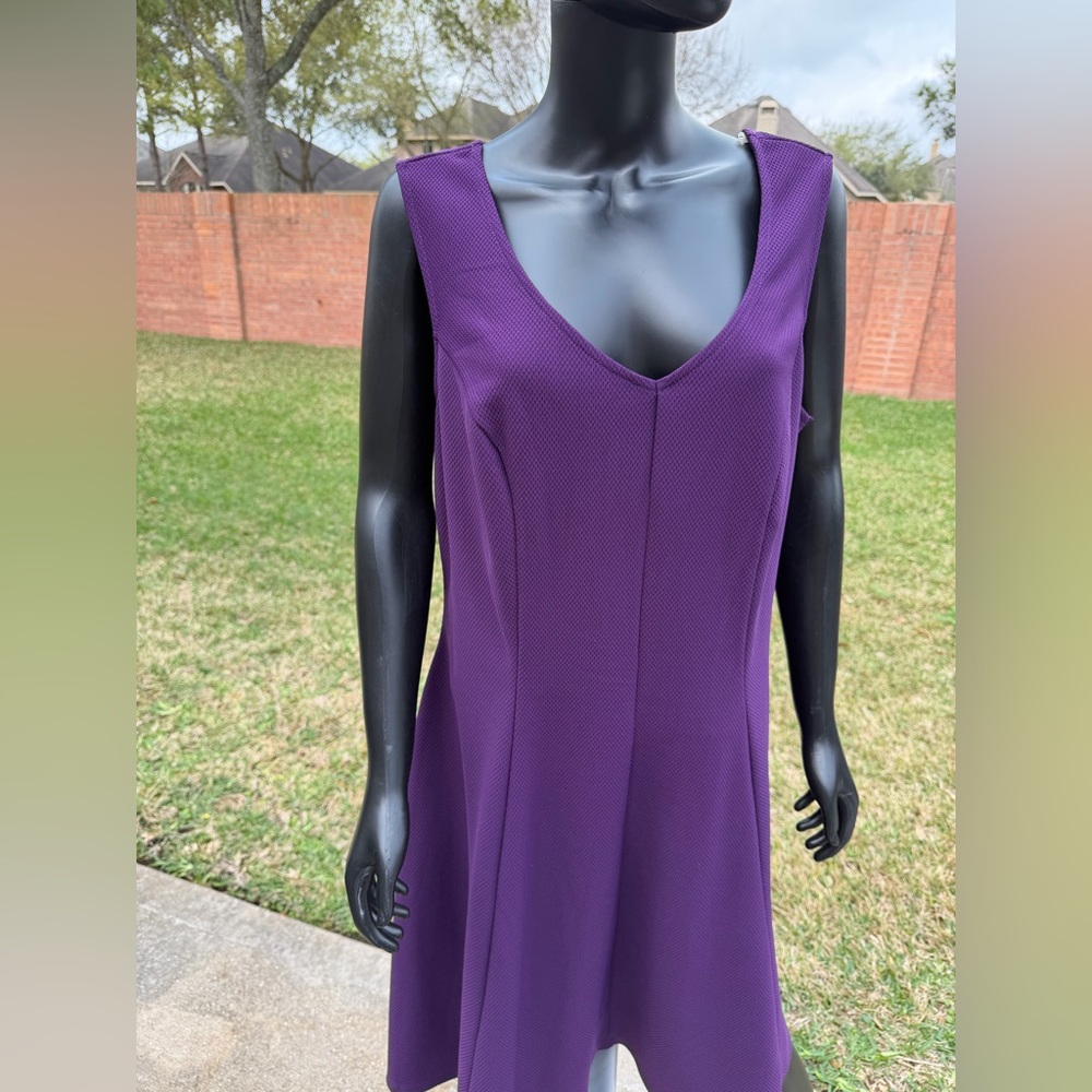 Love Squared Purple A Line Sleeveless Dress